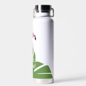 Persoonlijke Roze flamingo Tropische Bruidsdouche Waterfles (Achterkant)