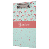 Persoonlijke roze flamingos Polka Dots Klembord (Links)