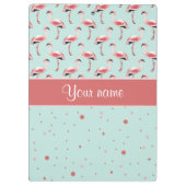 Persoonlijke roze flamingos Polka Dots Klembord (Achterkant)