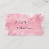 Persoonlijke roze Floral Feminine voor haar Visitekaartje (Voorkant)