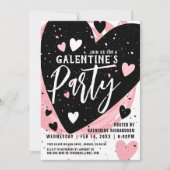 Persoonlijke roze galentine's Day Dinner Party Kaart (Voorkant)