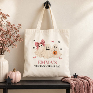 Persoonlijke Roze Geest Trick-or-Treat Tas
