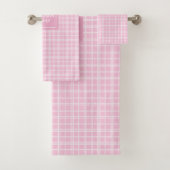 Persoonlijke Roze Geruite Handdoeken Elegant Cadea (Insitu)