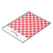 Persoonlijke Roze Geruite Notities Notitieboek (Linkerzijde)