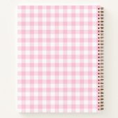 Persoonlijke Roze Gingham Leraar Notitieboek (Achterkant)