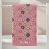 Persoonlijke Roze Glitter Donut Strandlaken