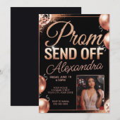 Persoonlijke Roze Gouden Afscheid Prom Doe-Het-Zel Kaart (Voorkant / Achterkant)