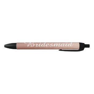 Persoonlijke Roze Gouden Foto Zwarte Inkt Pen