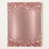 Persoonlijke Roze Gouden Glitter Planner 2027 (Achterkant)