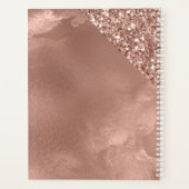 Persoonlijke Roze Gouden Glitters | Roze Boss Babe Planner (Achterkant)