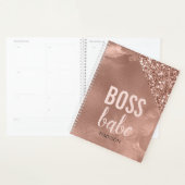 Persoonlijke Roze Gouden Glitters | Roze Boss Babe Planner (Display)