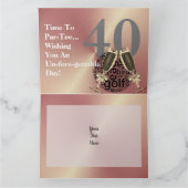 Persoonlijke roze gouden golf verjaardagskaart voo kaart (Binnen)