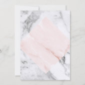 Persoonlijke Roze Gouden Marmeren Save the Date Kaart (Achterkant)