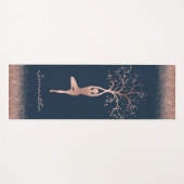 Persoonlijke Roze Gouden Tree Pose Namaste Yogamat (Voorkant (horizontaal))