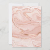 Persoonlijke Roze Gouden Waterverf Bruidsdouche Kaart (Achterkant)