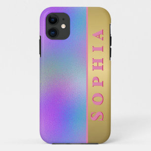 Persoonlijke Roze Groen en Blauwe Kleurgradiënt Case-Mate iPhone Case