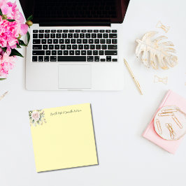 Persoonlijke Roze Groene Bloemstuk Van  Post-it® Notes