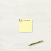 Persoonlijke Roze Groene Bloemstuk Van Post-it® Notes (Op bureau)