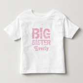 Persoonlijke Roze Grote Zus Kinder Shirts (Voorkant)