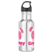 Persoonlijke ROZE Grumpy Puggy Pug Waterfles (Voorkant)