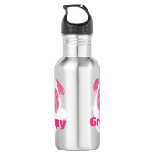 Persoonlijke ROZE Grumpy Puggy Pug Waterfles (Achterkant)