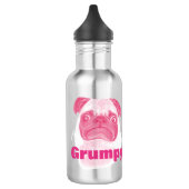 Persoonlijke ROZE Grumpy Puggy Pug Waterfles (Links)