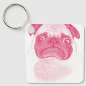 Persoonlijke ROZE Grumpy Puggy Sleutelhanger (Voorkant)