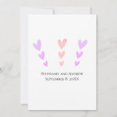 Persoonlijke Roze Hart Liefde Is Zoet Bruiloft Save The Date (Achterkant)