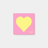 Persoonlijke Roze Hart Post-Its Post-it® Notes (Voorkant)