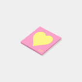 Persoonlijke Roze Hart Post-Its Post-it® Notes (Schuin)
