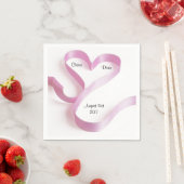 Persoonlijke Roze Hart Servetten (Insitu)