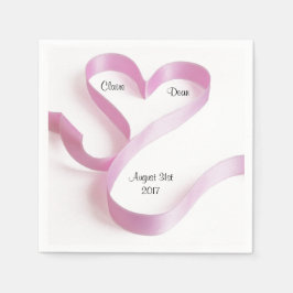 Persoonlijke Roze Hart Servetten