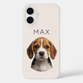 Persoonlijke Roze Hond Foto & Naam Case-Mate iPhone Case (Achterkant)