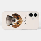 Persoonlijke Roze Hond Foto & Naam Case-Mate iPhone Case (Achterkant (horizontaal))