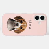 Persoonlijke Roze Hond Foto & Naam Case-Mate iPhone Case (Achterkant (horizontaal))