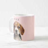 Persoonlijke Roze Honden Foto Mok (Voorkant links)