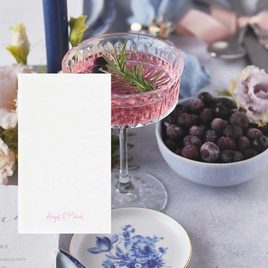 Persoonlijke Roze Huwelijks Servet