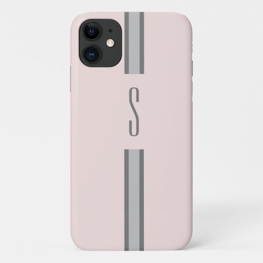 Persoonlijke Roze Initiaal Case-Mate iPhone Case (Achterkant)