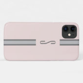 Persoonlijke Roze Initiaal Case-Mate iPhone Case (Achterkant (horizontaal))