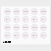 Persoonlijke Roze Initiaal & Naam Sticker met Mono (Vel)