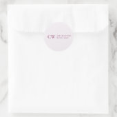 Persoonlijke Roze Initiaal & Naam Sticker met Mono (Tas)
