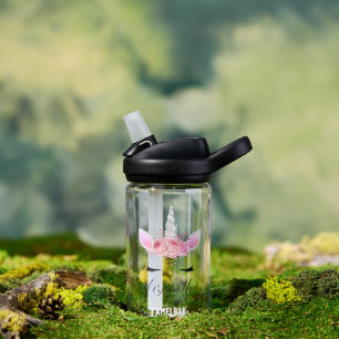 Persoonlijke Roze Kinderen Eenhoorn Knuffel Waterfles