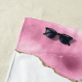 Persoonlijke Roze Kinderen Eenhoorn Strandlaken (In situ)