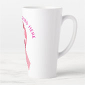 Persoonlijke Roze Lint Borstkanker Bewustzijn Latte Mok (Rechts)