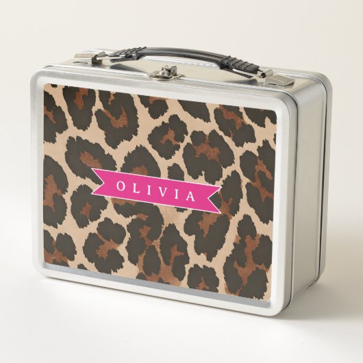 Persoonlijke Roze Luipaardprint Chic Dierenprint (Voorkant)