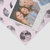 Persoonlijke Roze Maanfase Hemelse Naam Cadeau Tissuepapier (Detail)