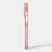 Persoonlijke Roze Marmer Stijlvolle Goud Case-Mate iPhone Case (Achterkant / Links)