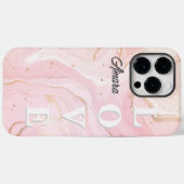 Persoonlijke Roze Marmer Tinten Rouge Case-Mate iPhone Case (Achterkant (horizontaal))