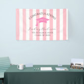 Persoonlijke Roze Meisjes Afstuderen Spandoek (Beurs)