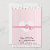 Persoonlijke Roze Meisjes Echoscopie Baby Shower Kaart (Achterkant)